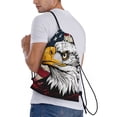 thumbnail image 5 of Japuie American Bald Eagle Print Drawstring Backpack,Drawstring Bags, Draw String Back Bag,Sport Gym Bag for Sports, Gym, Travel, Swimming, Beach -Small, 5 of 7