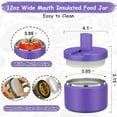 thumbnail image 4 of Neighborly Nook 12oz Insulated Vacuum Food Jar with Buckle Lid Wide Mouth Soup Thermo for Hot Food Leakproof Stainless Steel Lunch Container (Mint, 12OZ), 4 of 13