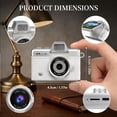 thumbnail image 6 of Mini Digital Camera Keychain Design, Retro Style, 1MP Photos, 1080P Video, 1.47-Inch Rotating Screen, Built-in Flash, White., 6 of 10