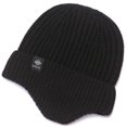 thumbnail image 2 of Cyglowse Knitting Dohm Otto Merino Wool Winter Hat Black One Size, 2 of 5