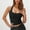 Black, variant on BRGZLK Women's Halter Top Fashion Solid Color Square Neck Y2K Trendy Camisole Crop Tops Backless Sleeveless Top Blouse Brown XL