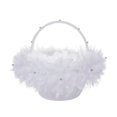 thumbnail image 1 of EIMELI Blanc Mariage Panier à Fleurs Dentelle Simulation Fleur Main de Mariée Panier à Fleurs, 1 of 18