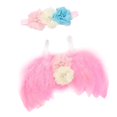 thumbnail image 4 of Alas de Ángel de Plumas Soledad Decoraciones de diadema para niños Rosa oscuro, 4 of 5