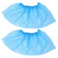 thumbnail image 4 of 100pcs Disposable Plastic Shoe Covers Carpet Cleaning Overshoes (Blue), 4 of 8