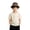 Coffee, variant on Unisex Kids Fedora Hat Breathable Polyester Jazz Cap Autumn Beach Travel with Adjustable Strap Khaki One Size