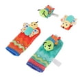thumbnail image 1 of Soft Cute Cartoon Animal Wrist Rattle Socks Set For 0-1 Year Old Infant, Visual Exercise & Grasp Training, Perfect Gift, 1 of 8