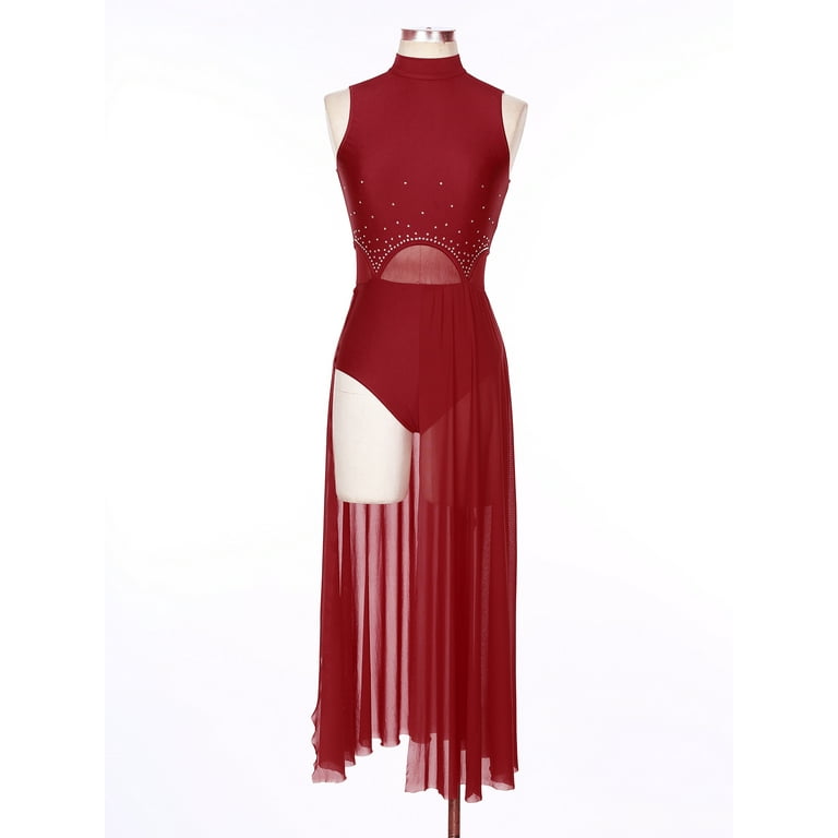 burgundy sheer dress Final Sale Plus Size Spaghetti Strap off the Shoulder Sheer Sleeve Velvet BodyCon Dress in Burgundy main image 0