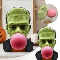 Halloween Martha Stewart Frankenstein Blowing Bubble Gum Statue, Frankenstein Blowing Balloon Resin Figurine