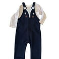 thumbnail image 2 of Newborn & Toddler Overalls in a Fun Print (Skunk) Striped Long-Sleeve Shirt Included - 2 Piece Set, 2 of 5