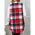 thumbnail image 6 of Cuteduck Womens Sleeveless Plaid Vest Wool Blazer Jackets Cardigan Outerwear Fall Winter Tops S-2XL, 6 of 7