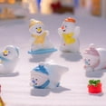 thumbnail image 4 of Dollhouse Creative Christmas Micro Landscape DIY White Desktop Knick-Knack Cartoon Snow Man Doll Miniature Snowman Statue Mini Snowman Figurine 6, 4 of 8