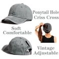 thumbnail image 2 of 2 Packs Criss Cross Hat Womens Baseball Cap Distressed Ponytail Messy Bun Trucker Ponycap, 2 of 6