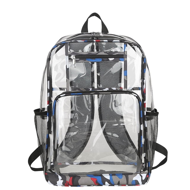 Mochila transparente de gran capacidad para hombres y mujeres, ideal para deportes al aire libre, correr por la mañana y hacer ejercicio.