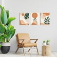 thumbnail image 2 of HOMEOART 3 Piece Boho Wall Art Prints Mid Century Modern Home Decor Paintings Abstract Geometric Wall Art Framed Ready to Hang (Blue), 2 of 11