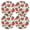 Red, variant on Ryvnso Strawberry Fruit Round Plate Mats Dining Table Placemat Set of 4 for Holiday Decoration
