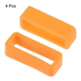 thumbnail image 3 of Uxcell Watch Band Strap Loops Silicone Watch Holder Keeper for 22mm Width Watch Band, Orange 4 Pack, 3 of 5