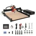 thumbnail image 3 of KFFKFF CNC Carving Device, 300W, Triple Axis GRBL Managed Wood Etching and Milling Equipment Set, Working Space of 15.75 x 15.75 x 2.36 in / 400 x 400 x 60 mm, 1200 RPM Suitable for Wood, Acrylic, 3 of 9