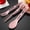 Pink, variant on NWOKYZGH 3PCS Wheat Straw Cutlery, Reusable Utensils Set Portable Travel 3 in 1 Spoon fork Knife Tableware, Eco-Friendly, BPA Free, Flatware for Kids Adults, Travel Picnic Camping