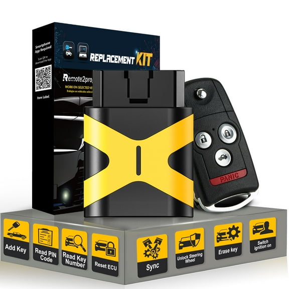 Self Programmable Key Kit Replacement for Acura Car Key Control with FCC: OUCG8D-439H-A