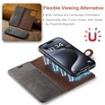 thumbnail image 5 of Dteck Case for iPhone 15 Pro Max Wallet 2 in 1 Magnetic Detachable Folio Flip Leather Case for Men Women,Gray, 5 of 6
