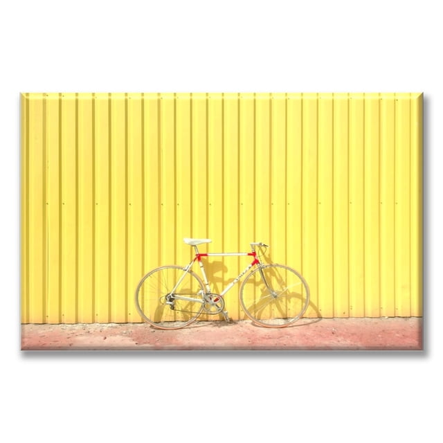 Cuadro Canva Listo Para Colgar Tipo Galería Bicicleta Contra La Pared 60X90 cm Pixtreats