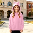 thumbnail image 2 of WhouRiu Boys Girls Solid Color Hoodie Kids Unisex Long Sleeve Hooded Pullover With Pockets Autumn Winter Cozy Soft Sweatshirts,7-8 Years, 2 of 4