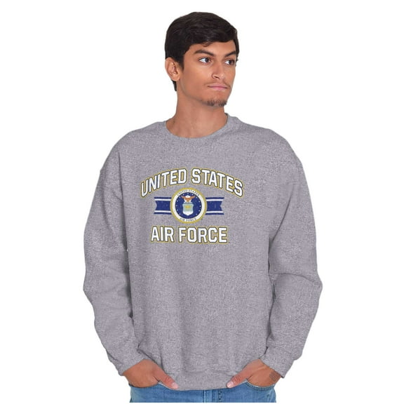 US Air Force Military Crest USAF Sweatshirt for Men or Women Brisco Brands S