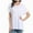 White, variant on Women's Tshirts Casual V Neck Short Sleeve Loose Summer Tunic Tops
