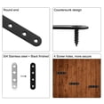 thumbnail image 2 of Supports Droits Noirs 304 Acier Inoxydable Plaques Plates avec Vis 36 Pcs, 2 of 9
