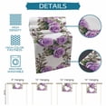 thumbnail image 6 of Burlap Table Runner 90 Inches Long, Spring Purple Rose Flower on White Non-Slip Kitchen Table Runners for Dining Room Everyday Use Party Table Decorations Watercolor Green Leaves, 6 of 9