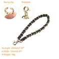 thumbnail image 2 of Uxcell Leather Wristlet Strap, 8" Hand Wrist Lanyard Chain Holder for Bag, Black&Gold, 2 of 6