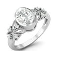 thumbnail image 2 of Mooneye 1.15 Ctw Oval Moissanite Diamond 925 Sterling Silver Celtic Shank Women Gift Ring, 2 of 3