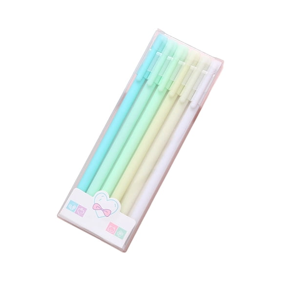 6 Pcs Pastel Tone Gel Pens, 0.5mm Fine Point Blue Ink Pens, Handwriting Pens, Multi Shade Ballpoint Pens, Smooth Writing Pens, Quick Drying Pens for Note Taking, Journaling