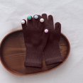 thumbnail image 2 of snilers Gloves for Kids Fashion Solid Warm Winter Gloves Outdoor Cold Weather Soft Comfortable Knitted Mittens Size 3-8 Years Free Size, 2 of 4