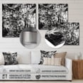 thumbnail image 4 of Designart "Cosmic Graffiti in Black and White II" Modern Geometric Metal Art Print, 4 of 5