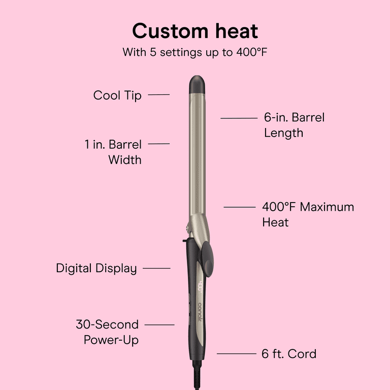 1-Inch Digital Ceramic Curling Iron photo 4
