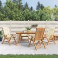 thumbnail image 1 of vidaXL Chaises de Jardin Inclinables avec Coussins 4 Pcs Bois Massif Teck, 1 of 5