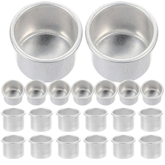 50 Pcs Metal Candle Cup Taper Holders Aluminum Tea Light Tin Vintage Candlestick Wedding
