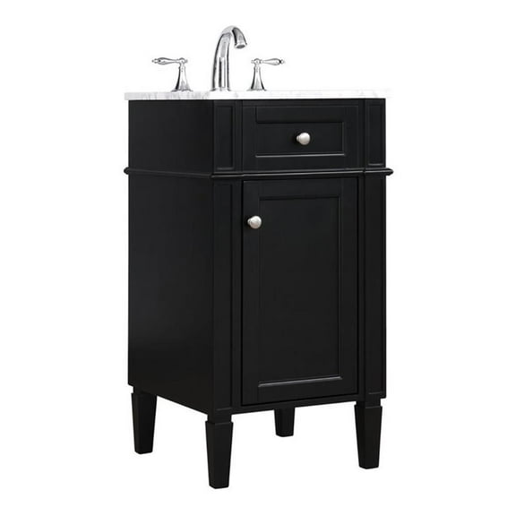 18 inch single bathroom vanity in Black