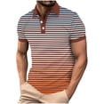 thumbnail image 2 of VgaVtl Polo Shirts for Men Short Sleeve Big and Tall Summer Button Striped Clothes for Men Shirts Collared Vacation, 2 of 5