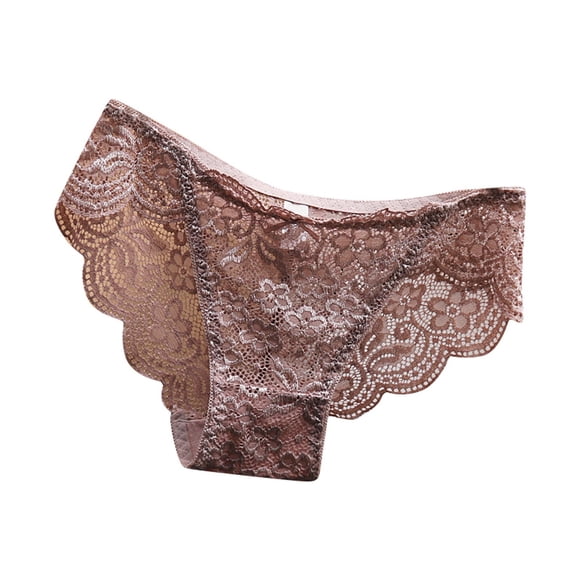 Fgnfyis Briefs for Women Sexy Lace Underwear for Women with Low Waist Seductive Lifting No Pure Desire Style Cotton Crotch Large Breathable Triangle Pants Women Panties Brick Red M