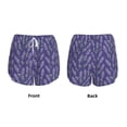 thumbnail image 5 of Picia Lavender Flowers Pattern Women's 2 in 1 Athletic Running Shorts High Waisted Workout Casual Gym Sweat Shorts with Comfy Liner Zipper Pockets-Large, 5 of 9