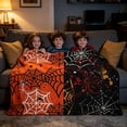 thumbnail image 4 of AZXY Halloween Blanket Spider Web Print Soft Halloween Blankets and Throws 39×51 Inches, Standard Throw Halloween Decor, Halloween Decorations for Bedroom Home Living Room Layout, 4 of 9