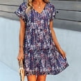 thumbnail image 4 of Summer Dresses For Women 2022 Floral Print Womens Dresses Plus Size Ruffle Sleeves Sundresses Alsol Lamesa, 4 of 6