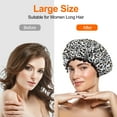thumbnail image 3 of Un gorro de baño con estampado de leopardo negro, imprescindible para la ducha, atrevido y elegante, 3 of 7
