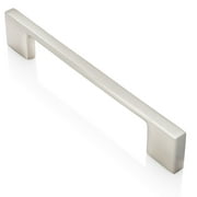 SOUTHERNHILLS Southern Hills Brushed Nickel Cabinet Handles - 5 Inch Screw Spacing - Satin Nickel Drawer Pulls - Pack of 5 Cabinet Pulls SH3229-128-SN-5