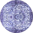 thumbnail image 1 of Ahgly Company Machine Washable Indoor Round Persian Blue Traditional Area Rugs, 8' Round, 1 of 4