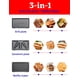 thumbnail image 2 of Betty Crocker 3 en 1 parrilla de interior, sándwich/Panini Press & Waffle Maker Plus, parrilla eléctrica interior con placas antiadherentes intercambiables, 750 vatios, BC-4965R, rojo, 2 of 5