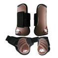 thumbnail image 4 of maskred 4Pcs Horse Front Rear Hind Leg Fetlock Equine L Brown Tendon Protect  for Boots, Brown M, 4 of 6