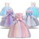 thumbnail image 2 of Disfraz de princesa para niña, disfraz de unicornio, Chid, Vestido de fiesta de boda, flores, arcoíris, ropa para niña, Vestido de cumpleaños Fivean unisex, 2 of 2